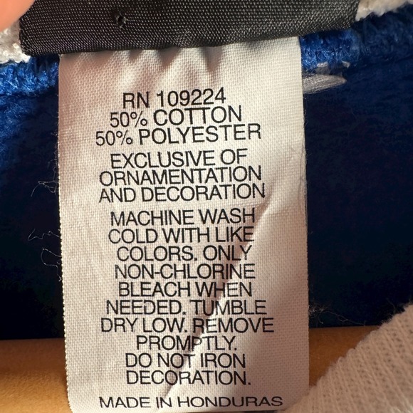 Vintage Morning Sun Snowflake‎ Rhinestone Winter Sweatshirt Blue L Womens - Picture 4 of 7